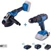 Scheppach Trapano e smerigliatrice 20v con 2 batterie e caricabatteria ixes Scheppach