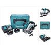 Makita - Sega circolare dss 610 rmj senza batteria 18V 165 mm Li-Ion + 2x Batterie bl 1840 b 18V - 4Ah Li-Ion + Caricabatterie + Set makpac + Inserto