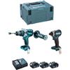 Makita - Kit DLX2174TJ1 (DHP481 + DTD153 + 3 x 5,0 Ah + DC18RC + makpac 3)