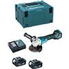 Makita Mini-Smerigliatrice Makita DGA511RTJ (2 x 5,0 Ah + DC18RC + makpac 3)