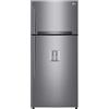 LG GTF744PZPED Frigorifero doppia porta, Classe E, 509L, Wi-Fi, Dispenser acqua, Inox