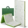 epselia ENJOY THE ITALIAN UNIVERSE EPSELIA Materasso Lettino per Bambini Pieghevole BAMBU' BIO con Borsa per Viaggio o Campeggio, cm 60x120 H6 Certificato Antisoffoco EN16890:2017 Poliuretano con Fori CertiPUR™ OEKO-TEX®