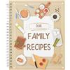 Pipilo Press Libro di ricette di famiglia da scrivere, rilegatura a spirale fai da te per creare il tuo ricettario con 90 pagine (bianco, 16,5 x 21 cm)