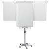 Nobo Impression Pro Lavagna Magnetica con Ruote Bloccabili, Barra per Fogli e Cavalletto a 2 Bracci Estensibili, Tripla Larghezza, 1 x Portapenne, 1 x Pennarello e Ganci, 678 x 2001 mm - Bianco