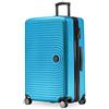 Hauptstadtkoffer Mitte - Valigia Rigida Grande, TSA, 4 Ruote, Bagaglio da Stiva con Espansione di Volume di 8 cm, 77 cm, 130 L, Blu Ciano