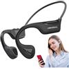 MONODEAL cuffie conduzione ossea, cuffie conduzione ossea senza fili, Bluetooth Sport 5.3 auricolari conduzione ossea, IP67 impermeabili, resistenti al sudore, per corridori, ciclismo, fitness