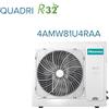 Hisense Climatizzatore Condizionatore Hisense Quadri Split Console 9+9+12+12 con 4AMW81U4RAA R-32 Wi-Fi Optional Con Telecomando di Serie 9000+9000+12000+12000 - Novità