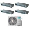 Hisense Climatizzatore Condizionatore Hisense Quadri Split Inverter Canalizzato Canalizzabile 9+9+9+12 con 4AMW81U4RJC R-32 Wi-Fi Optional 9000+9000+9000+12000 Con Telecomando di Serie