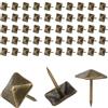 HERCHR Chiodi a testa decorativa, 50 Pezzi Spille antiche a Testa Quadrata, Ciano Bronzo Ferro Chiodini per Tappezzeria, Retrò Chiodi per mobili Kit, per il progetto fai-da-te, scatole di legno per gioielli