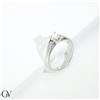 Gioielli di Valenza Anello solitario in oro bianco 750 con diamante 0.50 ct