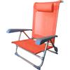 Sedia Pieghevole da Spiaggia di Arancione 55x46x80 cm - 1
