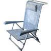 Sedia Pieghevole da Spiaggia Azzurro 55x46x80 cm - 1