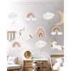 SIPO Adesivo decorativo da parete - boho rainbow unicorn - autoadesivo - sipo