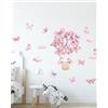 SIPO Adesivo decorativo da parete - farfalle rosa - autoadesivo - sipo