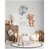 SIPO Adesivo decorativo da parete - orsetto con palloncini - autoadesivo - sipo