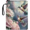 Poceacles Colibrì Peonia Fiori Copertine per libri con copertina rigida Custodia per libri in brossura Poliestere Leggero Book Protector Cover Book Sox