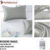 Farfallarossa Coppia Federe in Raso Proprietà Antibatterica,Bassa Allergenicità Chiusura a Busta Grigio Chiaro / 2PZ 50x80cm