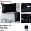 Farfallarossa Coppia Federe in Raso Proprietà Antibatterica,Bassa Allergenicità Chiusura a Busta Nero / 2PZ 50x80cm