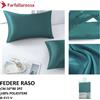 Farfallarossa Coppia Federe in Raso Proprietà Antibatterica,Bassa Allergenicità Chiusura a Busta Blu Verde / 2PZ 50x80cm
