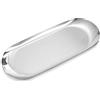 BE-TOOL - Vassoio, in acciaio inox, forma ovale, per caramelle, snack, frutta, candele, chiavi, cosmetici, gioielli, Acciaio inossidabile, Argento, Large（230mm*94mm）