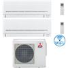 Mitsubishi Climatizzatore Condizionatore Mitsubishi MSZ-AP Wifi R32 Dual Split Inverter 12000 + 12000 BTU con U.E. MXZ-3F54VF Classe A+++/A++