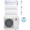 Mitsubishi Climatizzatore Condizionatore Mitsubishi Kirigamine Style Bianco più MSZ-AP Wifi Trial Split R32 Inverter 12000 + 9000 + 7000 BTU con U.E. MXZ-3F54VF NOVITÁ Classe A+++/A++