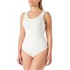 KENDALL + KYLIE KENDALL & KYLIE K&K W Strappy Crossed Bodysuit KKW3611402 Undershirt, off White, M Women's