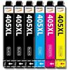 AMG Sales 405XL Cartucce compatibili confezione da 6 per Epson Workforce Pro WF-3820 WF-3825 WF-4820 WF-4825 WF-4830 WF-7830 WF-7835 WF-7840 (3pz nero, 1pz per colore)