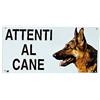 CAMON ATTENTI AL CANE METALLICA PASTORE 25 X 12,5 CM B511/C