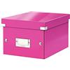 Leitz Click & Store WOW Scatola Archivio Piccola, per Riporre e Trasportare Documenti A5 e Oggetti di Piccole Dimensioni, Adatta a Casa e Ufficio, Rosa, 60430023