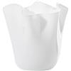 VENINI SPA VASO FAZZOLETTO OPALINO 700 BIANCO LATTIMO, M - 700.02, h 24 x 20 cm