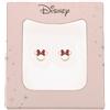 DISNEY ORECCHINO MINNIE FIOCCO ROSSO PLACCATO ORO 24KT