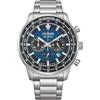Citizen Cronografo Eco-Drive da uomo con cinturino in acciaio inox CA4500-91L, Argento, Moderno