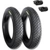 ECOVELO' EBA26FBE 2 COPERTONI 26 X 4.0 (100-559) + CAMERE CON V.A. PNEUMATICI PER FAT BIKE GOMME BICI MTB 26 X 4