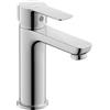Duravit D-Code - Rubinetto per lavabo, misura M (altezza erogatore 167 mm), a risparmio energetico (FreshStart), rubinetto per bagno (MinusFlow), cromato