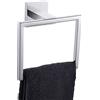 KOKOSIRI Portasciugamani da bagno ad anello per asciugamano da bagno, da parete, in acciaio inox, stile moderno, cromato lucido, B3004CH