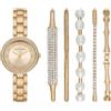 Skechers Orologio da Donna, Bracciale Glitz Set, Movimento a Tre Lancette, Acciaio Inossidabile, Cassa 32 mm e Bracciale in Acciaio Inossidabile, D'oro