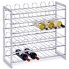 Zeller 27360 Portabottiglie di Vino, Metallo, Argento, 68x26.5x63 cm