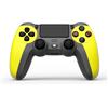 NK Wireless Controller compactible per PS4 / PS3 / PC/Mobile - Vibrazione, Rilevamento a 6 assi, luce LED, pannello tattile, jack per cuffie, cavo di ricarica incluso - Giallo
