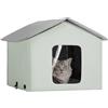 VEVOR Cuccia per Gatti Riscaldata 40-60℃ Rifugio per Gatti da Esterno con Temperatura Regolabile Rifugio per Gatti in Tessuto Oxford 600D con Cuscinetto Riscaldato 45x50 cm, Taglia Media, Verde
