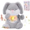 Edencomer Peluche che respira - pupazzo che respira con simulazione di respirazione, musica e luce notturna, coniglio che respira per accompagnare i bambini a dormire