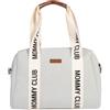 CHILDHOME, Borsa fasciatoio, Mommy Bag, Fasciatoio incluso, Ampio spazio, Attacco per passeggino, Tracolla, Cotone, 22L, Mommy Club Signature, Ecru