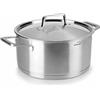 Lacor 45022 - Pentola per arrosti con coperchio Foodie 22 x 10.5 cm, Acciaio Inox, Grigio, 30 x 24 x 13 cm