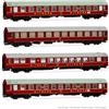 Rivarossi HR4343 Rivarpossi DR Touristenexpress 4 carrozze tipo OSShD Livrea Rossa 1:87