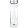 BUILT Tiempo Borraccia Termica in Vetro Borosilicato e Tappo in Acciaio Inossidabile, Priva di BPA, Argento, 450 ml