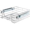 BAKAJI Cassetto Telescopico Mobili Cucina Cestello Mensola Estraibile Mobile Salvaspazio con Binario in Acciaio Inox (Perfetto per portelli di dimensioni esterne di 50 cm)