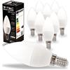 V-TAC 10x Lampadine LED Candela con Attacco E14 - 4,5W (Equivalenti a 40W) - Lampadine di Nuova Generazione - 470 Lumen - Massima Efficienza e Risparmio Energetico - 3000K Luce Bianca Calda