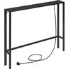 MAHANCRIS Tavolo Consolle da 100 cm, Consolle d'Ingresso con Prese e Porte USB, Tavolino Stretto per Divano, Corridoio, per Corridoio, Soggiorno, Camera da Letto, Corridoio, Nero ACTBK968UE01