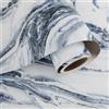 VaryPaper Carta da Parati Adesiva Muro Effetto Marmo Bianco e Blu Navy 40cmx200cm Carta Adesiva per Mobili Pellicola Top Cucina Bagno Impermeabile Adesiva per Armadio Piano da Lavoro