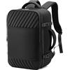Lekespring Zaino Ryanair 40x20x25 Zaino da Viaggio Aereo Bagaglio a Mano, Zaini Porta PC Uomo Donna con Scomparto Scarpe, Borsa da Cabina per Easyjet Vueling Wizz Air, Lavoro Scuola Trekking, Nero